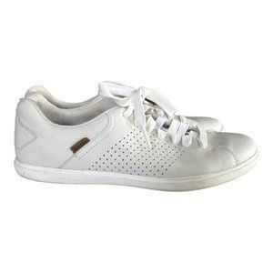 Roots Women's Sneakers Size 5.5 Light Gray Low Top Lace‎ Up Leather Tennis Shoe